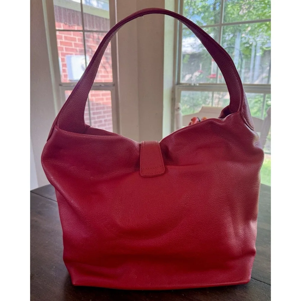 Dooney & Bourke Lucca Italian Leather Logo Lock Hobo shoulder handbag Purse